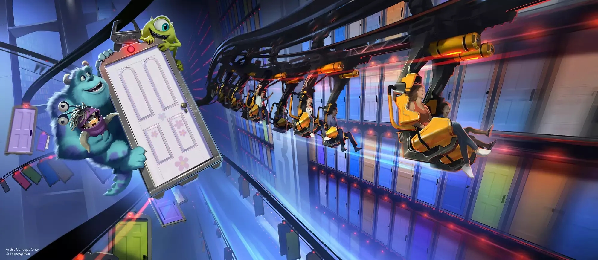 First look at Monsters Inc coaster concept